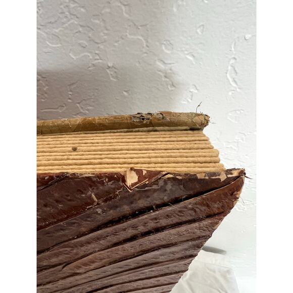 Handmade Palm Tree Photo Album Vintage Style Natural Materials 14x12 - Picture 5 of 15